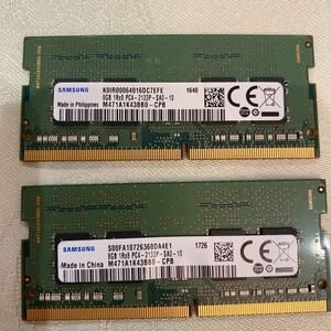 SAMSUNG DDR4 17000 1RX8 PC4 2133P 8GBX2 pieces set (16GB)②