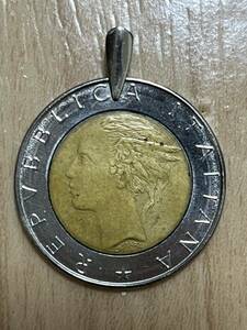 Pt900 platinum coin pendant top gross weight 7.12g