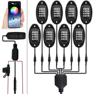 Bluetooth防水LEDロックライト1p全3種 Bluetooth 防水 LED ライト 同期 ネオン 車内 iPhone