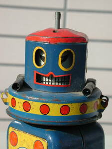 ジャンク 1950-60年代? ギミック ロボット ゼンマイ式 部品欠損 MADE IN JAPAN 首回る 音鳴り 前進　Ｙ社