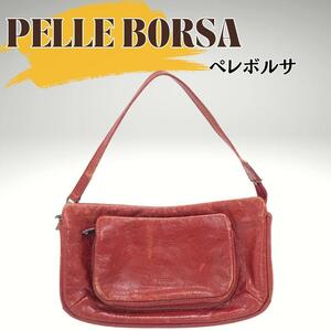 PELLE BORSA　ペレボルサ　ミニバッグ　赤