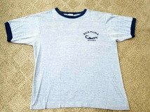 70s ビンテージ capital 青杢 染込みプリント Tシャツ “BERMUDA ISLANDS” XL // アメカジ アメリカ古着_画像2