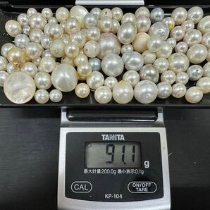 真珠まとめ 重量約200.1g パール 本真珠 淡水パール マベパール ルース アクセサリー 穴あき イミテーション 半円真珠 裸石 pearl 大量の画像2