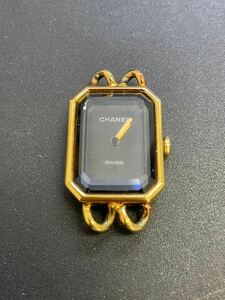 CHANEL シャネル premier プルミエール M 2針 ブラック文字盤 レディース クオーツ 電池式 腕時計 動作未確認 フェイスのみ