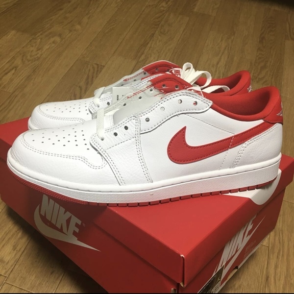 新品未試着 28.5cm NIKE AIR JORDAN 1 RETRO LOW OG White Red ナイキ エア ジョーダン １ ホワイト レッド 白 赤 AJ1 CZ0790-161 即発送