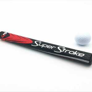 ☆送料無料☆SuperStroke スーパーストローク Mid 3.0 ゴルフパターグリップ衝撃吸収 粘着性 滑り止め ブラックレッドの画像1