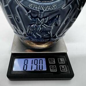 未開栓 ROYAL SALUTE ロイヤルサルート 21年 陶器ボトル スコッチ ウイスキー青陶器 古酒 総重量約819gの画像9