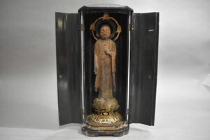 【英】A1210 時代 木彫仏像 H52.5㎝ 仏教美術 日本美術 中国 朝鮮 木工芸 木製 仏像 佛 置物 骨董品 美術品 古美術 時代品
