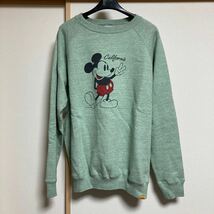 【美品】STANDARD CALIFORNIA×Disney 23AW スタンダードカリフォルニア×ディズニー ミッキープリントスウェット ヘザーグリーン Mサイズ_画像1