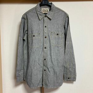 【美品】FREEWHEELERS Neal Cassady フリーホイラーズ ニールキャサディ シャンブレー ワークシャツ サイズ16 メンズ 長袖シャツ アメカジ 