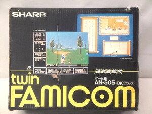 カメ)シャープ ツインファミコン SHARP twin FAMICOM 本体 黒 AN-505-BK ディスク動作不可 ジャンク 現状品 ◆U2405026 ME10A