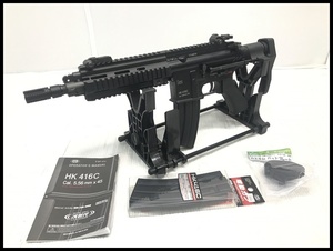 福岡)東京マルイ 次世代電動ガン HK416C ストックパットプレートカスタム 予備マガジン付