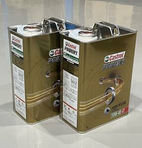 カストロール パワー1 4T 10w40 4L/2缶 8Lセット バイク 部分合成油 エンジンオイル ツーリング Castrol POWER1 4T