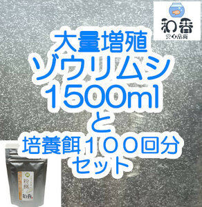 ゾウリムシ 種水1500ml+培養餌100回分のセット★大増殖・100回分餌付★ めだかグッピーベタシュリンプ金魚の稚魚 ミジンコ 生餌クロレラ