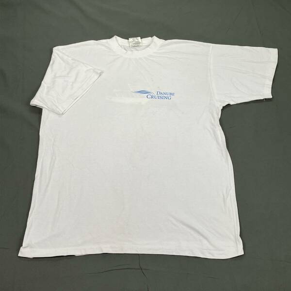 L B&C DANUBE CRUISING Tシャツ 丸首 ホワイト 半袖 リユース ultramto ts2259