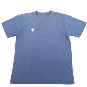 L シングルステッチ DESCENTE デサント シングルステッチ Tシャツ 無地 丸首 ヴィンテージ ネイビー 半袖 リユース ultramto ts2317