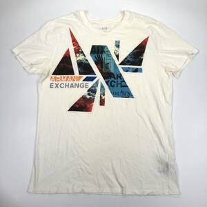 L ARMANI EXCHANGE (A/X) Tシャツ 丸首 オフホワイト 半袖 リユース ultramto ts2329