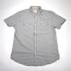 XL Levi's リーバイス チェックシャツ ブルー系 半袖 リユース ultramto sh0579