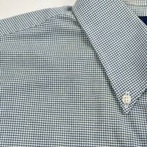 17 STAFFORD ボタンダウンシャツ チェック ブルー系 半袖 リユース ultramto sh0601_画像4