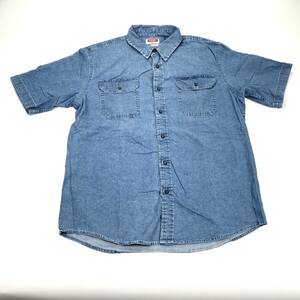 L Wrangler シャツ/デニム ブルー 半袖 リユース ultramto sh0610