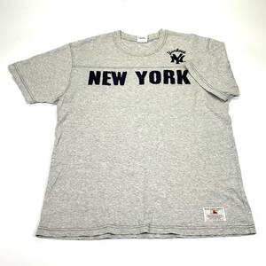 L MAJOR LEAGUE BASEBALL /NEWYORK Yankees /ユニクロ Tシャツ グレー 半袖 リユース ultramto ts2380 