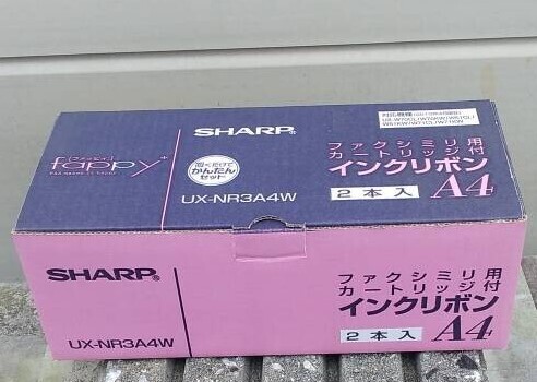 新品シャープファクシミリ用カートリッジ付きインクリボンUX-NR3A4W(2本入)