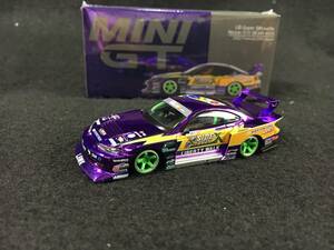 Nissan シルビア （S15） LB-Super Silhouette #555 2022 Formula Drift Japan （右ハンドル） （1/64スケール ダイキャスト MINI GT MGT00576-R）