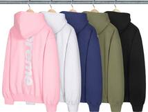 1円　シュプリーム supreme 2023AW Satin Applique Hooded Sweatshirt サテンアップリケスウェット パーカー ピンク pink L box logp_画像2