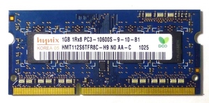 Hynix 1G DDR3 PC3-10600S 1枚