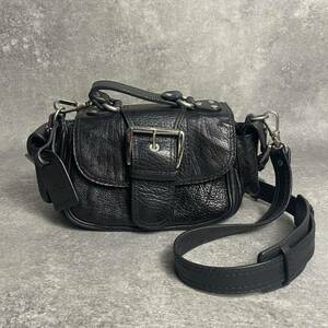  ultimate beautiful goods ETRO archive shoulder bag original leather black 2way diagonal .. tassel leather handbag Etro 