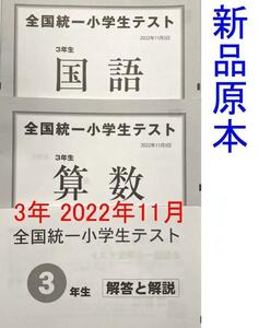 四谷大塚 3年生 全国統一小学生テスト 2022年11月 新品未使用 小3