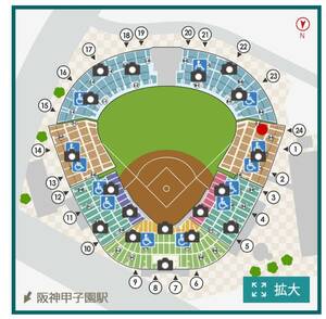 7/6 Hanshin Tigers на Yokohama DeNA Bay Star z Hanshin Koshien Stadium 