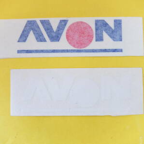 希少 AVON エイボン ステッカー 当時物 正規品(切り文字/100×32mm) カラーと白の2枚セット 送料無料の画像1