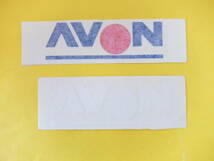 希少 AVON エイボン ステッカー 当時物 正規品(切り文字/100×32mm) カラーと白の2枚セット　送料無料_画像1