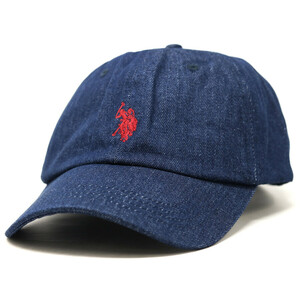 ☆匿名発送☆新品タグ付き インディゴ U.S. POLO ASSN. ユーエスポロアッスン ツイル ロゴ ワンポイント刺繍 キャップ　ユニセックス