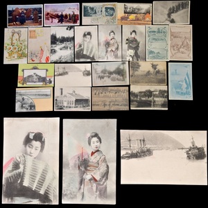 951 old picture postcard 22 sheets together * army . mail history materials beautiful person army . China geisha army China . sequence old photograph 