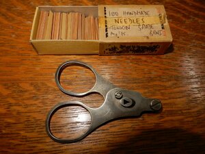 * gramophone for * bamboo needle cutter *Kawaseki. name . stamp is done.*HANDMADE NEEDLES* bamboo needle 83ps.@** present condition delivery 