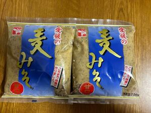 矢野味噌　愛媛の麦みそ　甘口　750g×2袋　麦味噌　味噌
