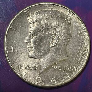 アメリカハーフダラー　ケネディ　1964 銀貨