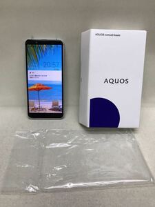 【3S11-094】送料無料 AQUOS sense3 basic 32GB シルバー SHV48 au バッテリー良好