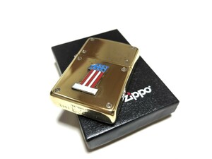 未使用？ZIPPO ジッポー ソリッドブラス ダブルイヤー 1989年製 ハーレー・ダビッドソン No1エンブレム 立体メタル貼り