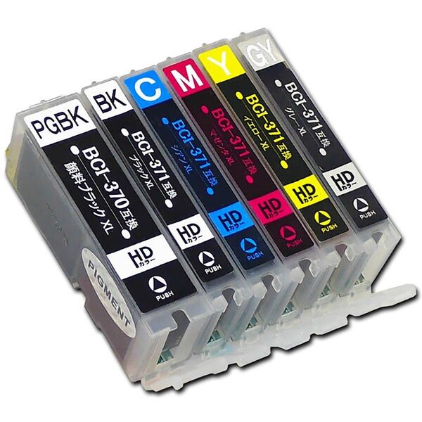【新品】 キヤノン用互換インク BCI-371XL+370XL 類似性95%の高品質インク