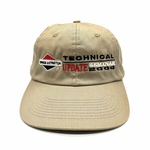 【90s】Kc Cap製 Briggs&Stratton(ブリッグスアンドストラットン) 企業ロゴキャップ 6パネル スナップバック ヴィンテージキャップ 帽子