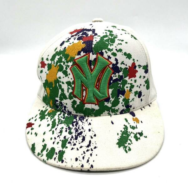 【00s】American Needle(アメリカンニードル) MLB ニューヨーク・ヤンキース ロゴキャップ 6パネル 刺繍ロゴ ヴィンテージキャップ 帽子
