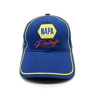 【00s】NAPA Racing #55 刺繍ロゴ レーシングキャップ 青 6パネル ベルクロバック マイケル・ウォルトリップ ヴィンテージキャップ 帽子