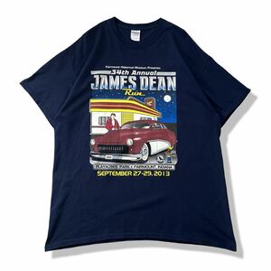 GILDAN(ギルダン) JAMES DEAN 34thメモリアルランTシャツ XL 半袖 クルーネック イラストプリント ジェームスディーン ビンテージTシャツ