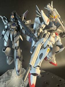 Art hand Auction MG 1/100 Gundam F91 Ver2.0 & RE 1/100 Vigna Ghina Produit fini pré-peint, personnage, Gundam, Produit fini