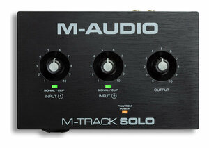 即決◆新品◆送料無料M-Audio M-Track Solo コンボ入力 ファンタム電源搭載 48-KHz 2チャンネル USBオーディオインターフェース