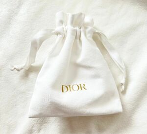 【新品】 Dior ディオール 巾着 ポーチ 白 ホワイト ノベルティ 非売品