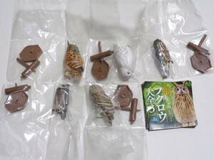  luck ... owl large all 3 all 5 kind set Capsule Q Mu jiam Kaiyodo ga tea mini figure Africa oo kono is z comb ro owl . bird 